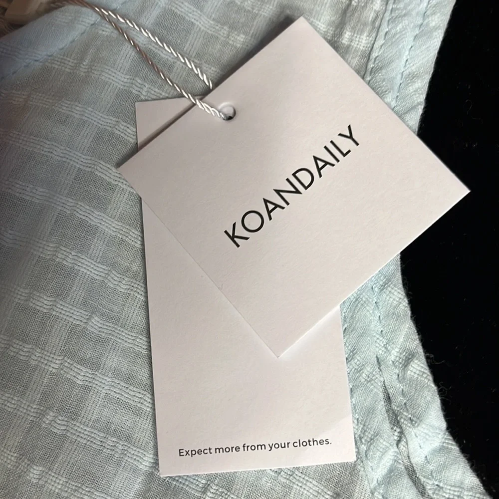 Koandaily dress baby blue mini peasant dress boho  coquette sheer sz 3xl nwt - Picture 5 of 6